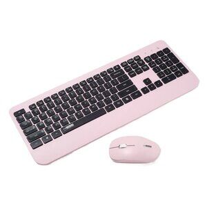 Wireless Pink Keyboard and Mouse Set